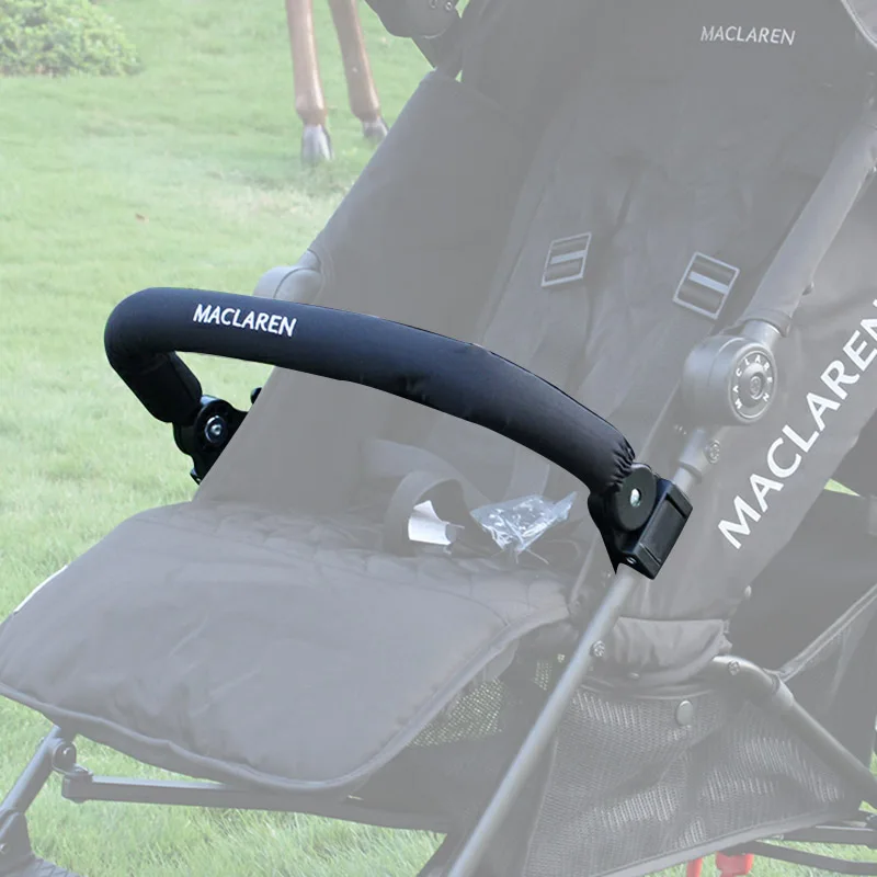 Barra parachoques para la mayor&iacute;a de Maclaren Buggy Quest Triump Volo Techno Xt Xlr Atom, apoyabrazos, pasamanos, barra de seguridad, accesorios para cochecito-0