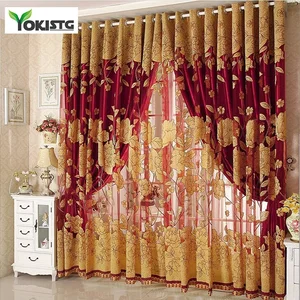 yokistg modern luxury embroidered sheer curtains for living room bedroom kitchen door tulle curtains drapes window treatments free global shipping