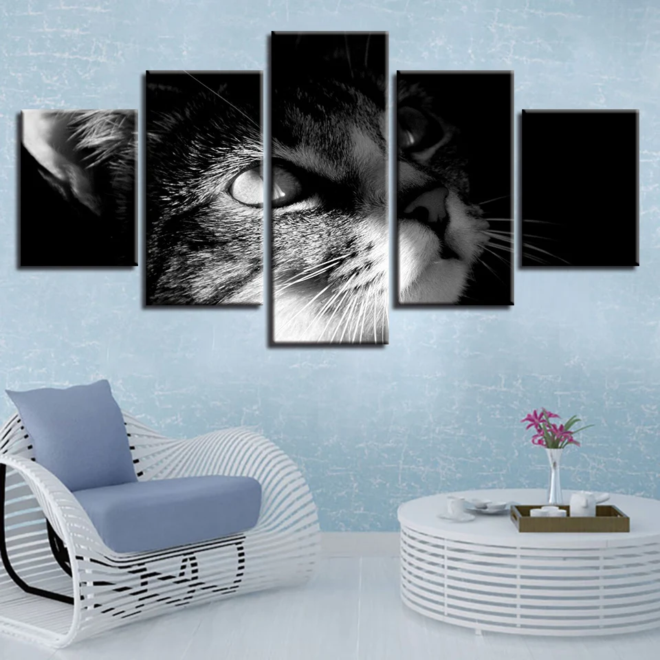 5 шт. Вселенная планета ночной вид модульная холст декоративные картины дома гостиная Настенная картина