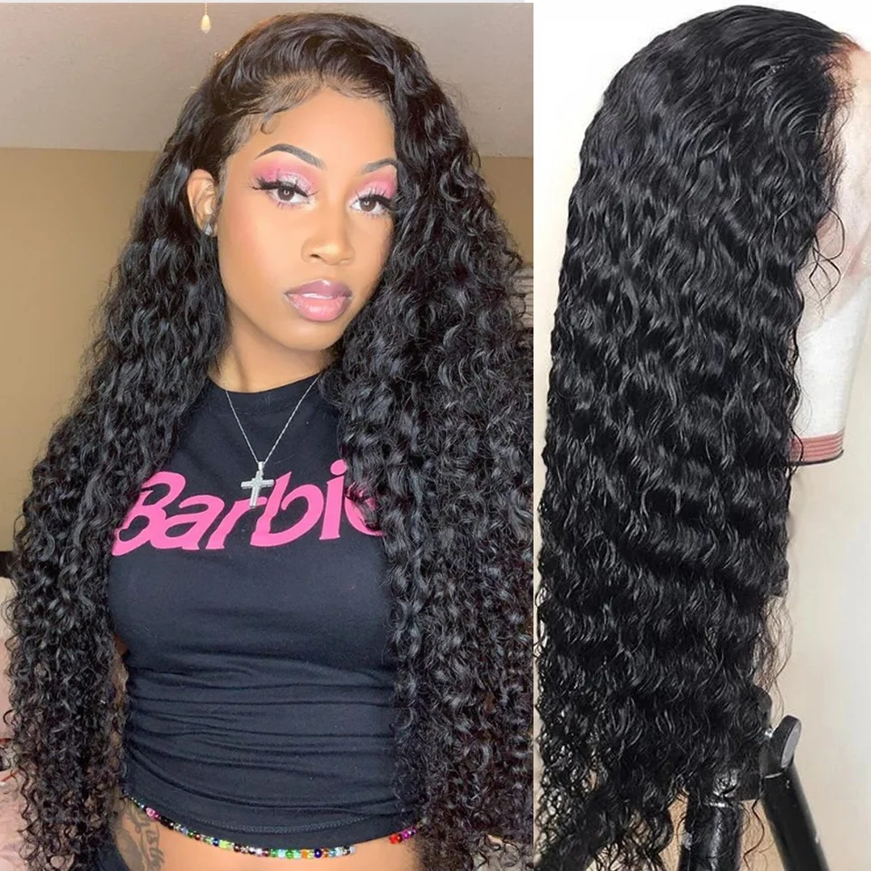 

Cranberry Hair 30 Inch Deep Wave 13x4 Lace Frontal Wig Remy Brazilian Deep Curly Lace Front Human Hair Wigs For Women Glueless