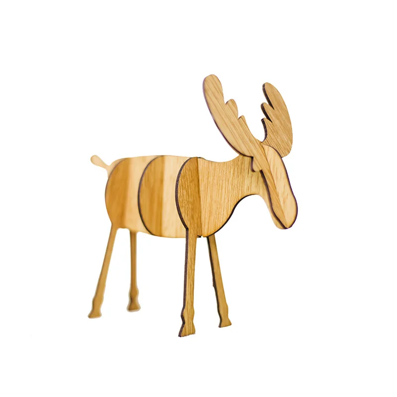 1 шт. деревянные рождественские поделки олени предметы мебели товары для дома