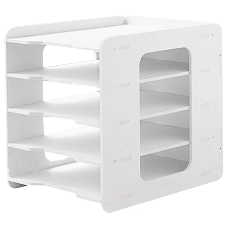 

5-Layer Desktop File Storage Rack A4 Data Rack Multi-Layer Storage Rack File Storage Cabinet for Office Computer Desktop