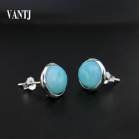 100 natural amazonite earrings sterling 925 silver gemstone 8mm for women wedding anniversary party fine jewelry gift