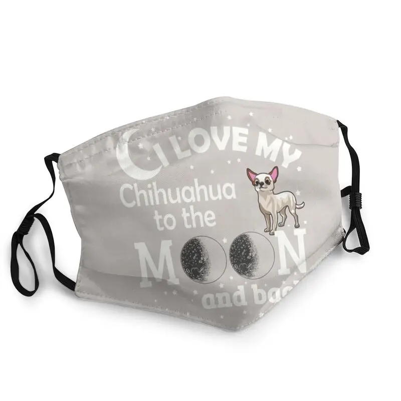 

Дышащая Маска для лица для любителей чихуахуа, собак, маска для взрослых и домашних животных унисекс, Пылезащитная маска против смога, маска...