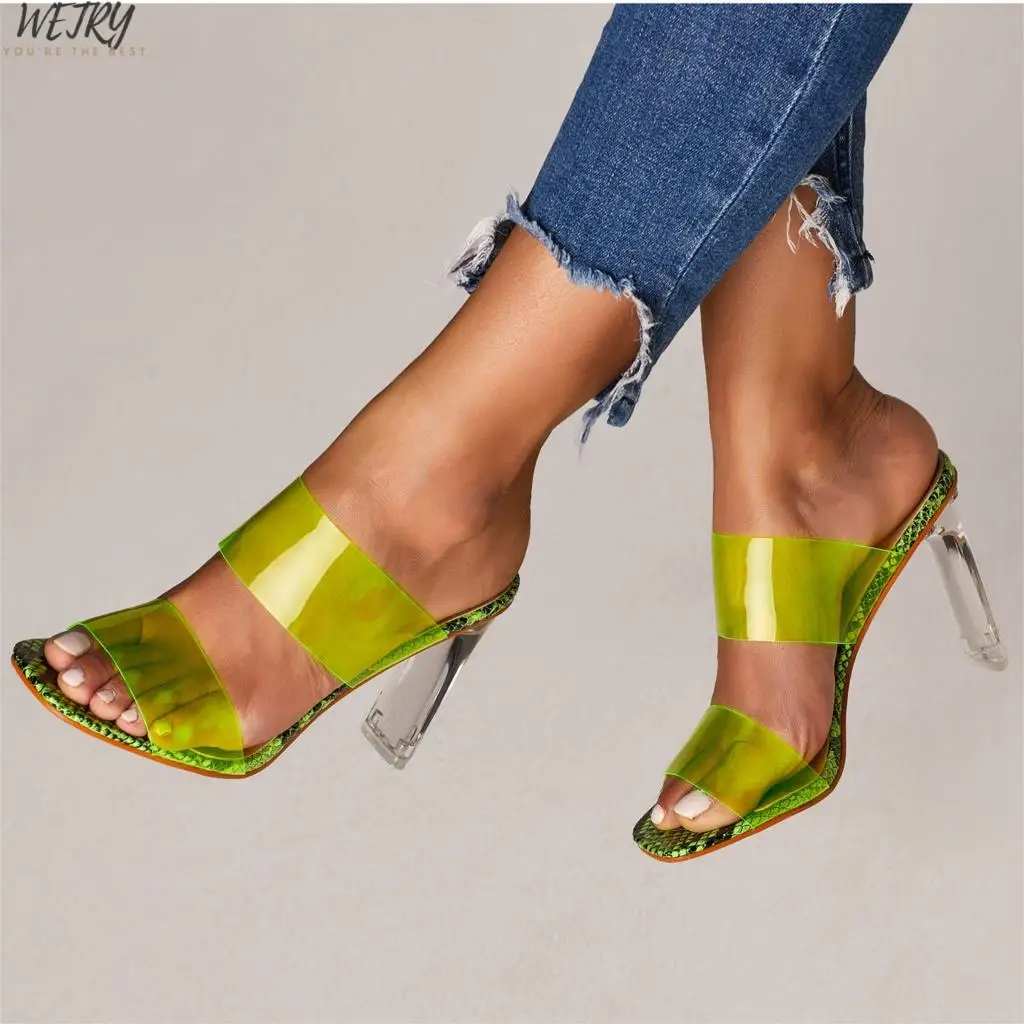 Новинка 2019 прозрачные туфли лодочки из ПВХ сандалии на высоком каблуке шпильке