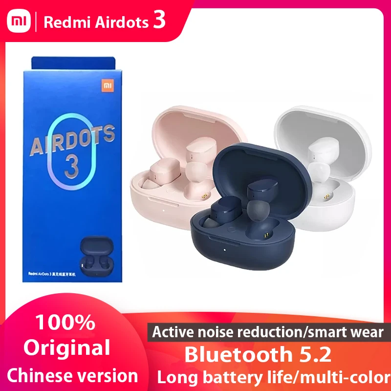 

Беспроводные Bluetooth-наушники Xiaomi Redmi AirDots 3, aptX, наушники-вкладыши TWS с микрофоном и поддержкой Bluetooth