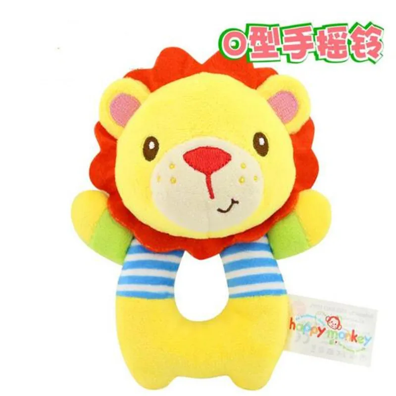 Hand Rattle G Спальня Детские погремушки-мобильные телефоны милые детские игрушки Мультяшные животные ручной Колокольчик погремушка мягкий малыш Плюшевые BB игрушки 0-12 месяцев Скидка 40 - Цвет: Hand Rattle G