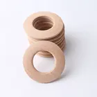 Деревянное кольцо-пончики, круглая игрушка для прорезывания зубов, не содержит Бисфенол А, для творчества, 50 мм, 10 шт.