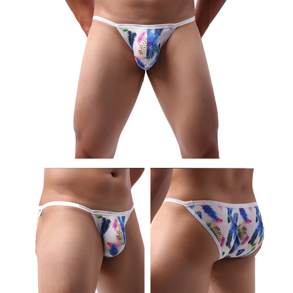 Пикантное Мужское нижнее белье с низкой талией сетчатые дышащие трусы U выпуклые