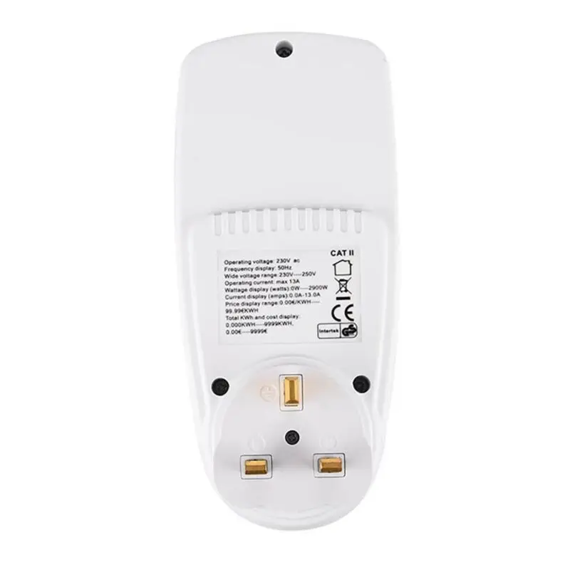 

LED Power Meter UK Smart Plug Power Monitor Watts - Electricity Usage Cost