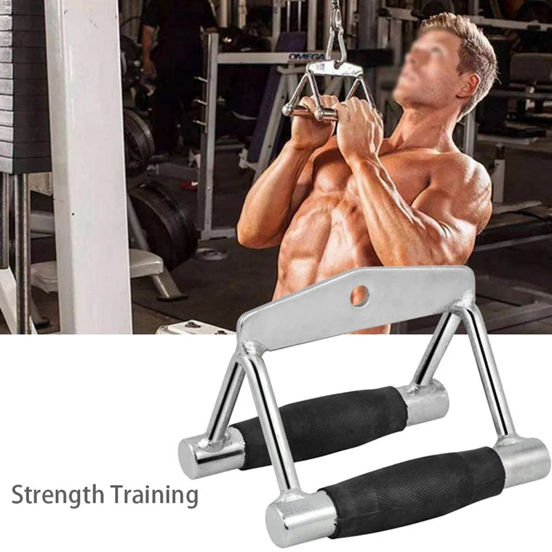 

New-Double D Handle Cable Attachment, Cable Pulldown Attachments with Snap Hooks, Double Row Handle Cable Attachment for Gym