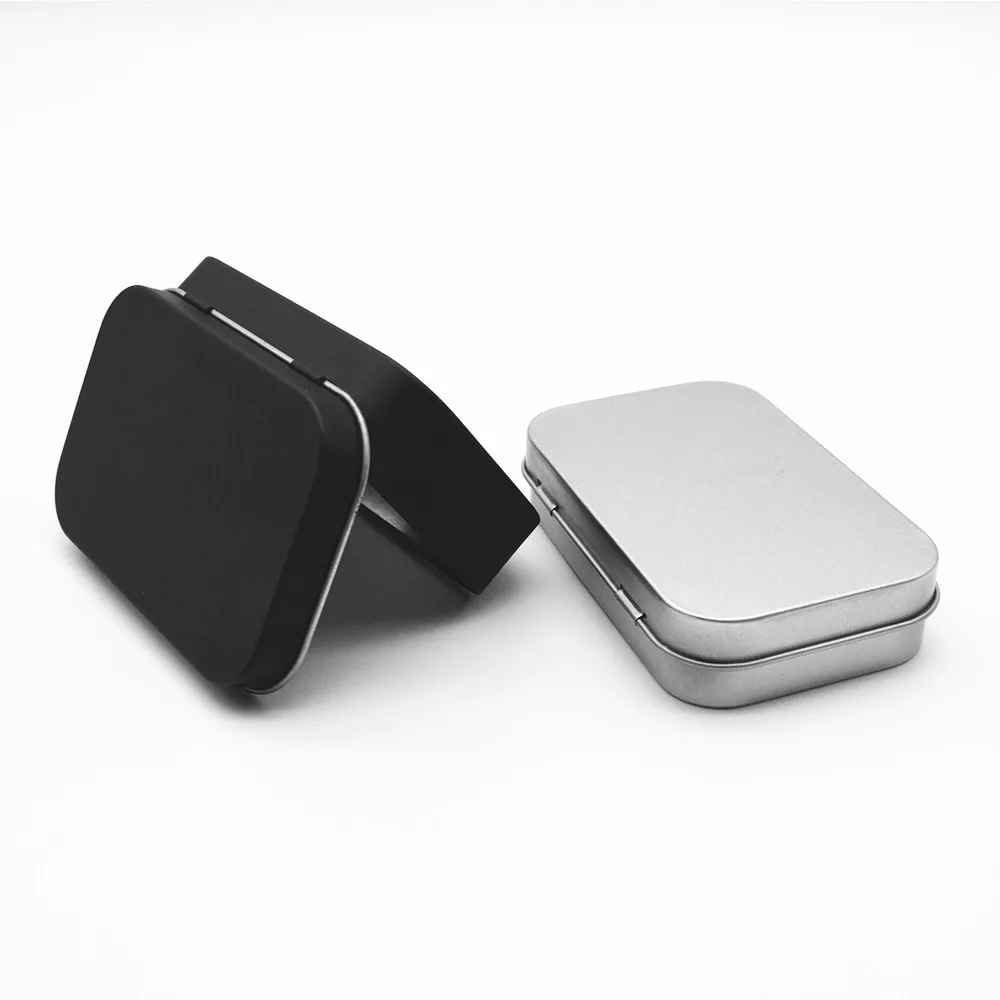 Жестяная маленькая пустая металлическая коробка для хранения монет конфет