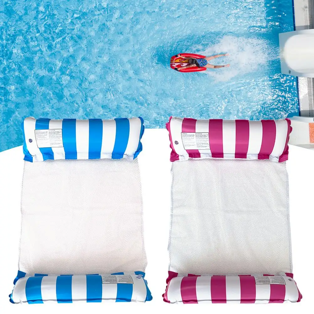 

120x70cm Water Inflatable Hammock Inflatable Floating Swimming Mattress Sea Swimming Ring Pool Lounge Bed With Pump
