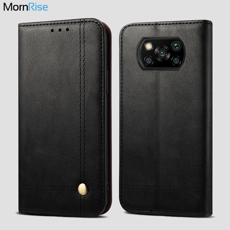 Роскошный кожаный флип чехол в стиле ретро для XiaoMI POCOPHONE X3 NFC кошелек с подставкой