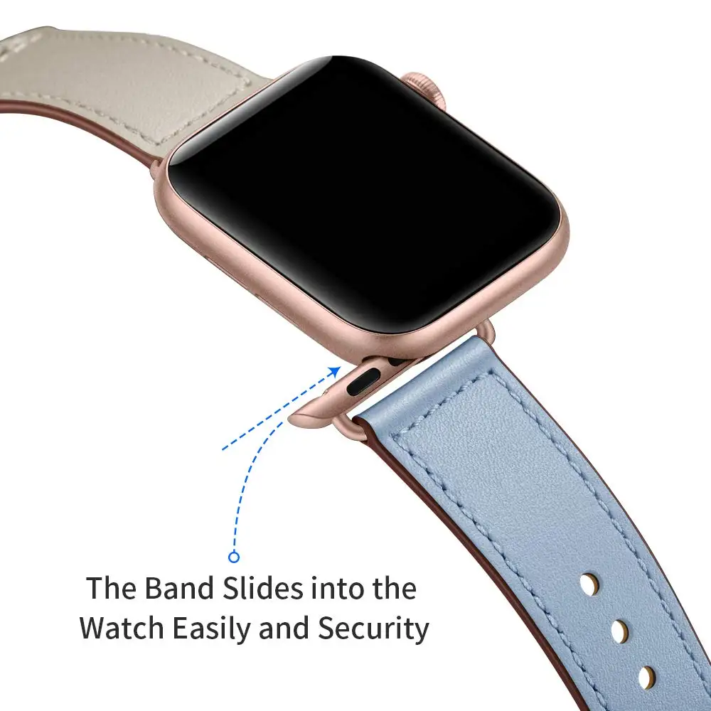 Кожаный ремешок для наручных часов Apple Watch 38 мм 40 мм 42-44 мм, Apple Watch сменный Ремешок Браслет для наручных часов iWatch, браслет Series 5/4/3/2/1
