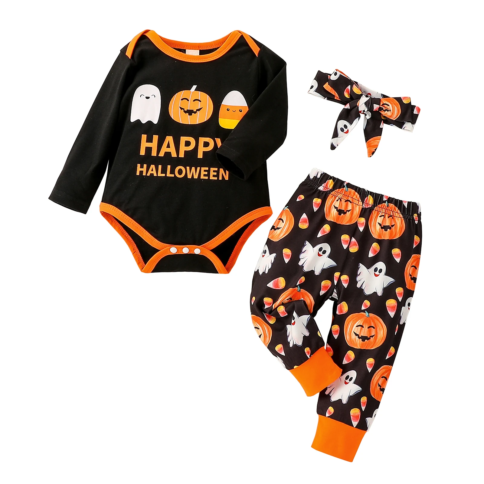 3 шт./комплект хлопковое боди с длинным рукавом и брюки | Детская одежда обувь