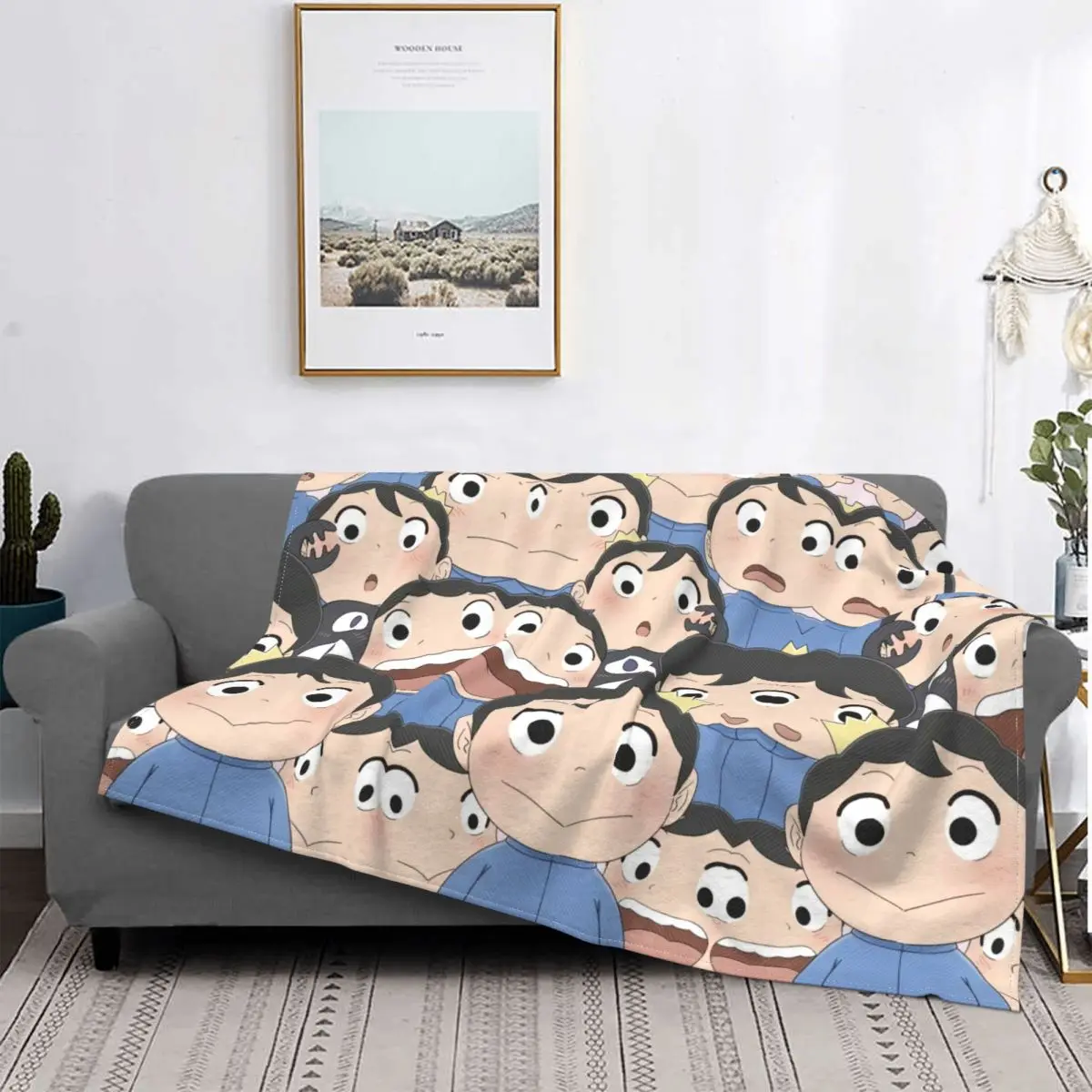 

King Ranking,Bojji Blankets Fleece Decoration Ultra-Soft Throw Blankets for Bedding Bedroom Plush Thin Quilt