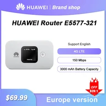 Original Europe Version HUAWEI E5577-321 4G wifi router LTE Cat4 150Mbps Mobile Hotspot Wireless Modem  E5577CS-321with Batter