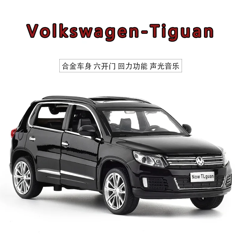 Модель автомобиля Volkswagen Tiguan Suv из сплава в масштабе 1:32 модель со звуком и светом