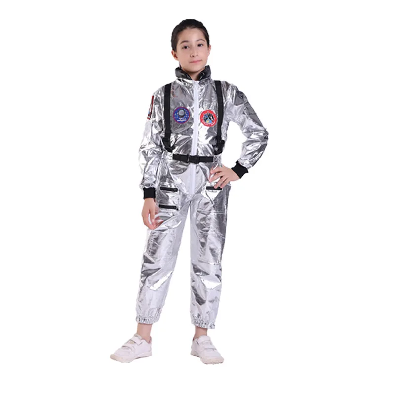 Men Astronaut Alien Spaceman Jumpsuit Cosplay Carnival Party Adult Women Pilots Outfits Halloween Child Costumes Family Group |