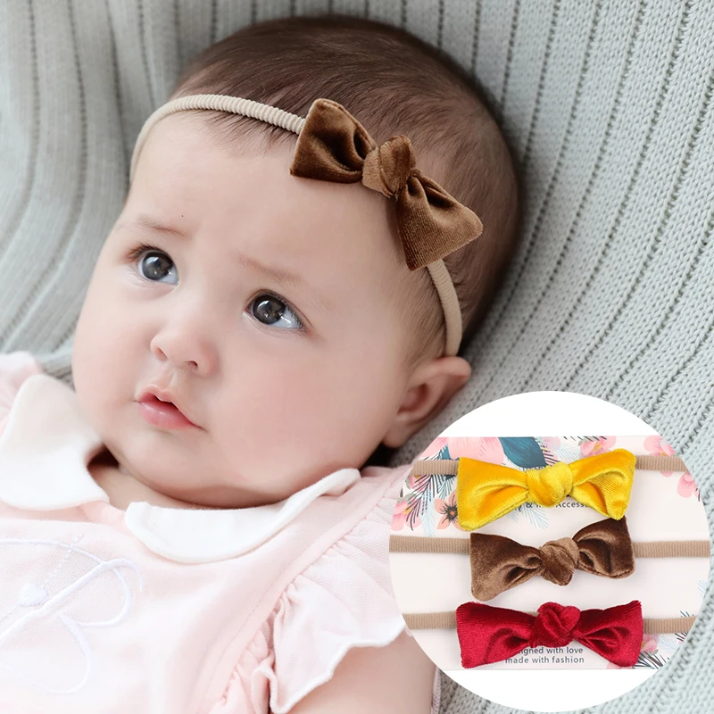 MeryYuer/Детская бархатная повязка на голову из кожи с бантом для девочек детская