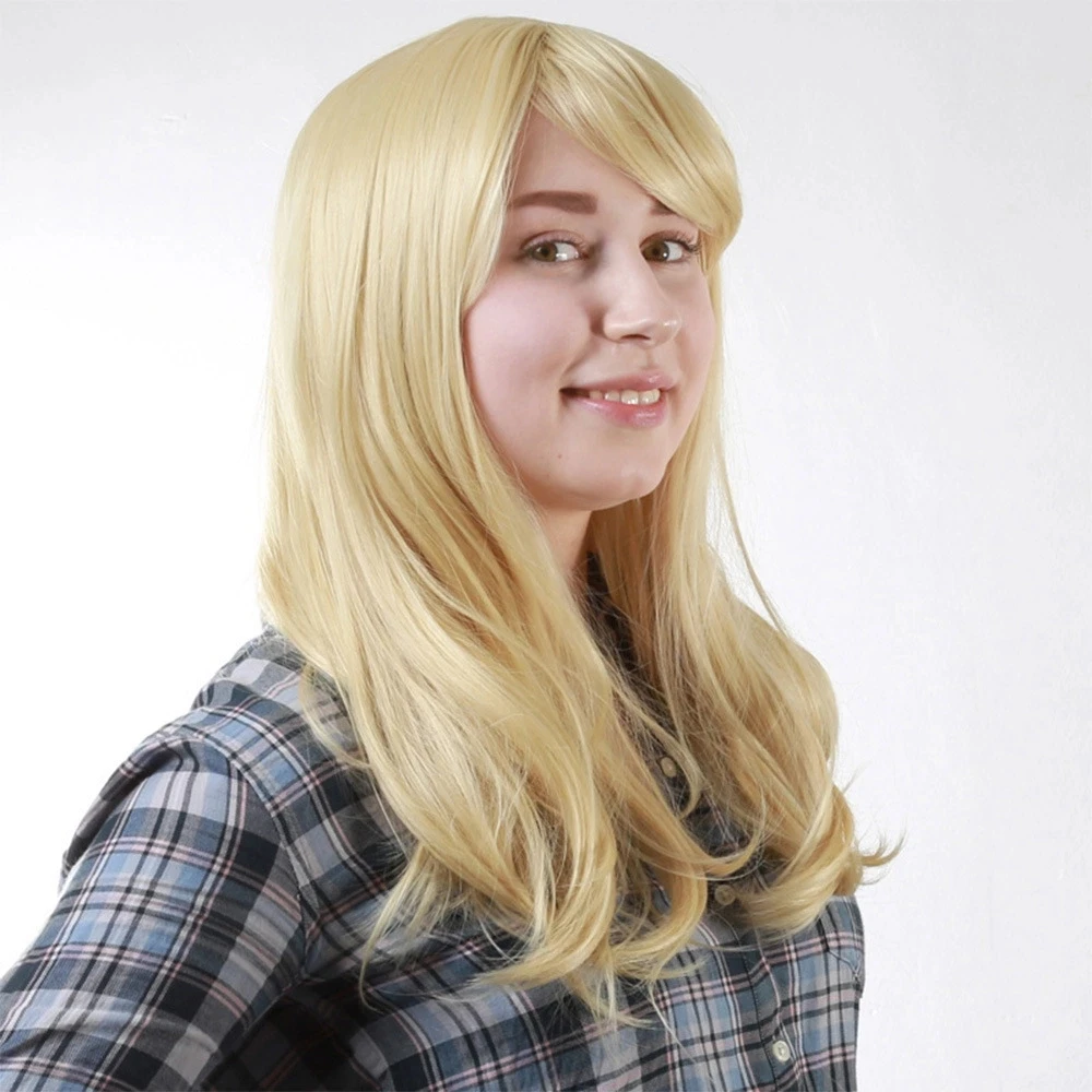 613 блонд волнистые парики для белых/черных женщин из термостойких синтетических