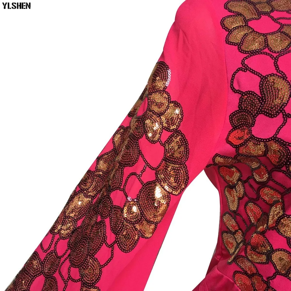 African Dresses for Women New Dashiki African Clothes Bazin Riche Sexy Slim Big Sleeve Sequins Embroidery Long Africa Dress