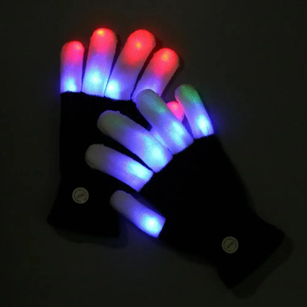 1 пара светящиеся перчатки светодиодсветодиодный черные белые для бара