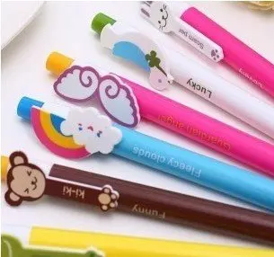 

30pcs/lot Wholesale New colorful Cartoon Rainbow Animals pen Korean Style Ball Pen Rainbow pen kids gifts