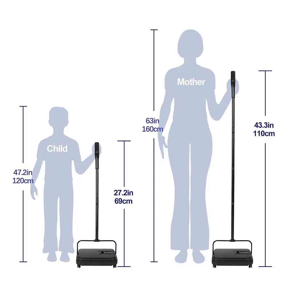 

Floor Carpet Sweeper Lightweight Compact Durable and Easy to Store for Home Office Carpet Rugs Dust Paper Cleaning