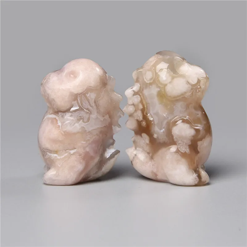 

Pink Dinosaur Statue Natural Gem Stone Agates Carving Healing Crystal Animals Figurines Reiki Stones Decoration Gifts Wholesale