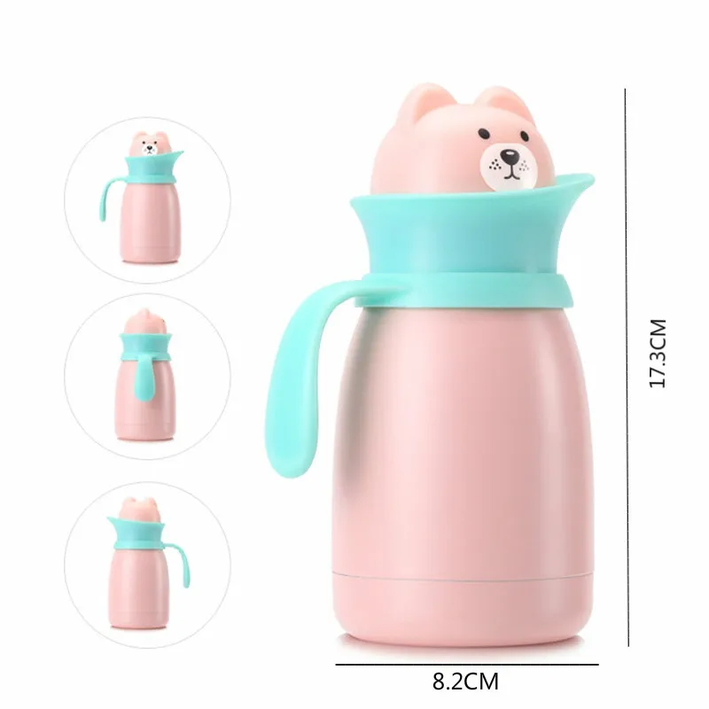 300 мл Термос с двойными стенками из нержавеющей стали милый кот панда Медведь