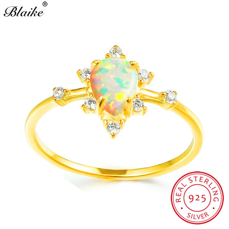 Огранка груша белый кольца c огненным опалом для Для женщин держащих букет