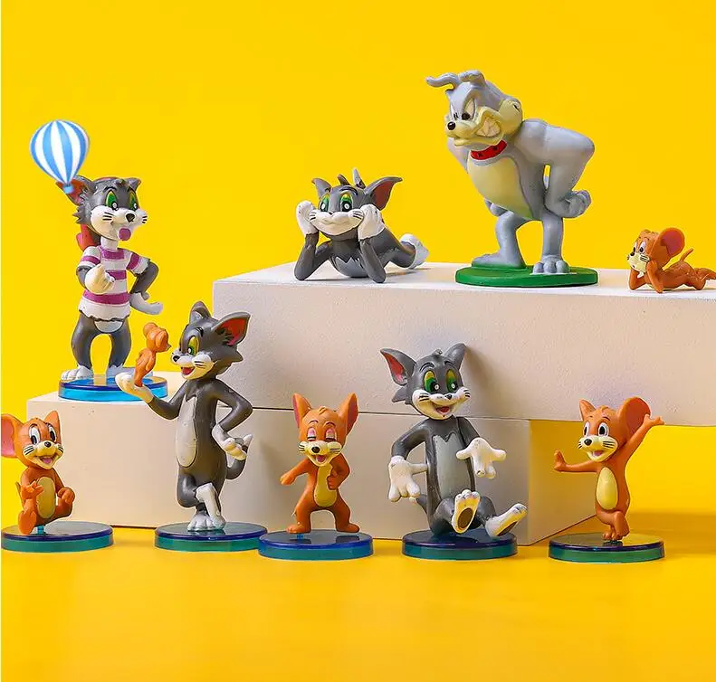 9 шт. Мультяшные ПВХ Фигурки Кот и мышь | Игрушки хобби