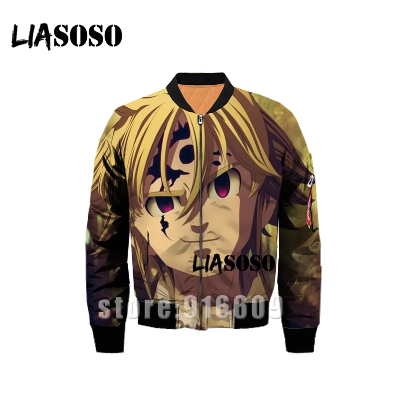 14 Зимняя куртка с 3D принтом Nanatsu No Taizai The Seven Deadly Sins, ветровка, пальто, толстовки, аниме, Толстовка Harajuku - Цвет: 14