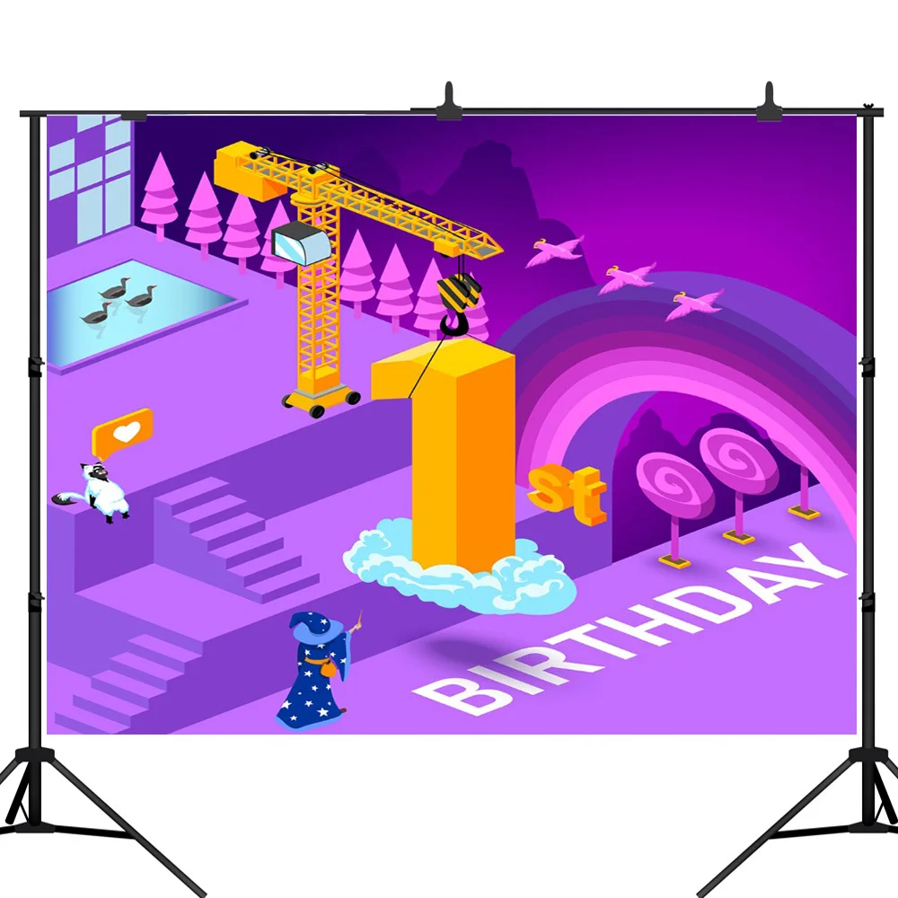 

Lyavshi Фон фотографии 1ST на день рождения конструкция вечерние Декор-баннер фон кран мальчик фото студия реквизит