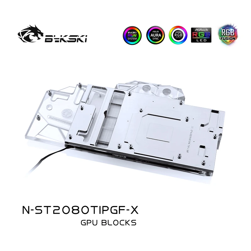 Водяной блок Bykski для ZOTAC RTX2080TI-8GD6 PGF / 2080Ti AMP Extreme Full Cover Copper радиаторный