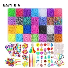 10000 петельНабор Diy игрушки браслет из резиновых полос для детей или волос резинка плетеный браслет DIY Рождественский подарок TH0059