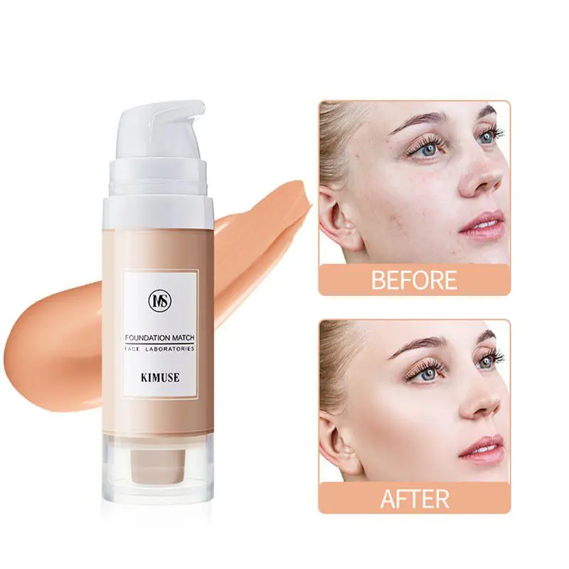 

20ml Face Foundation Base Long Wear Moisturizer Oil Control Concealer Liquid Foundation Cream Long Lasting 24 Hours
