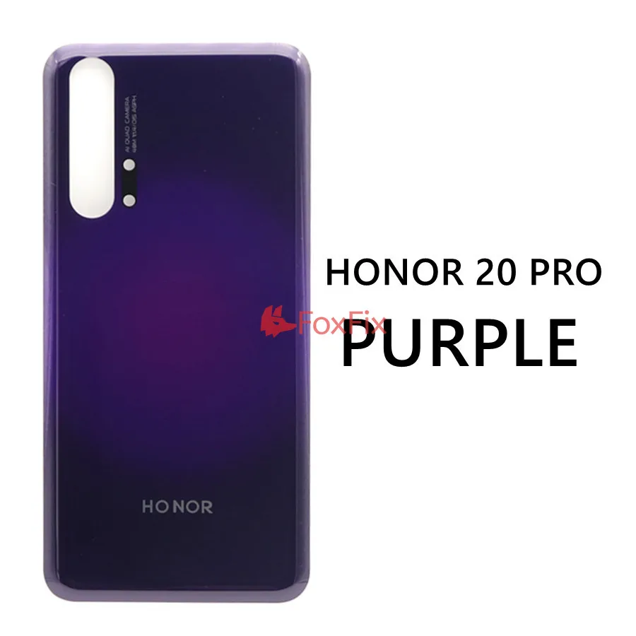 Задняя стеклянная крышка для 6,2" huawei Honor 20 Pro крышка батареи задняя панель Honor 20 Задняя стеклянная дверь Корпус чехол с клеем