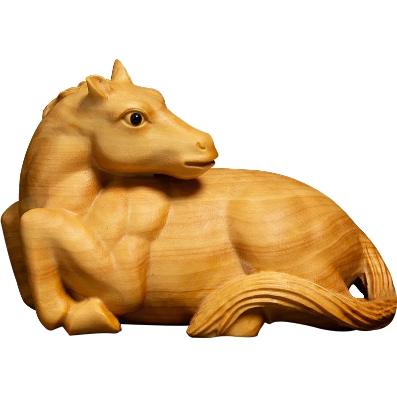 Статуя из бокса фэн шуй статуя массива дерева орнаменты зодиака подвеска с