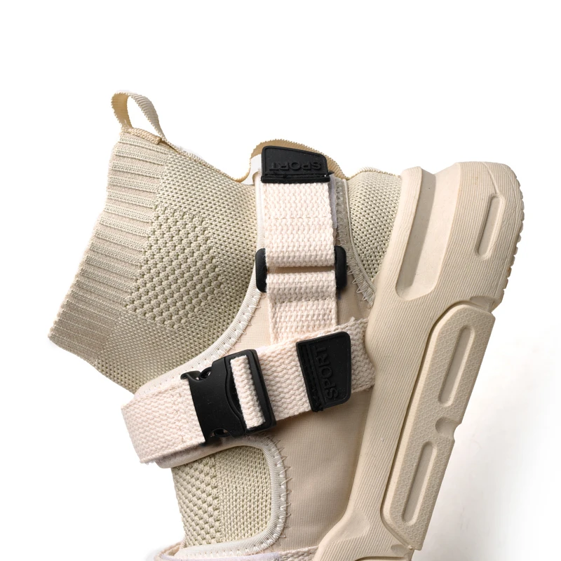 Дышащая обувь новые летающие тканые высокие баскетбольные туфли Баскетбольная