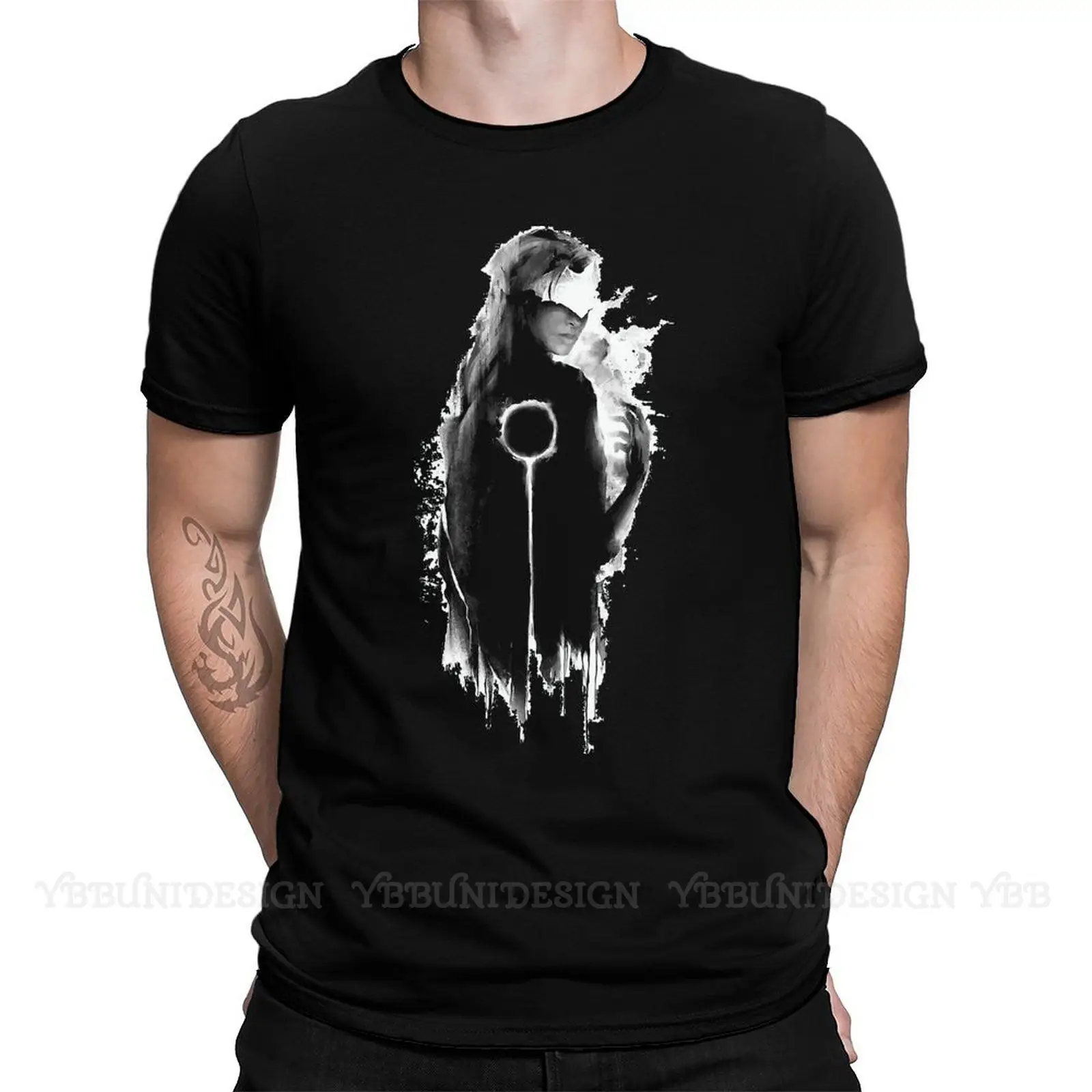 

Darksouls III Fire Keeper Print Cotton T-Shirt Camiseta Hombre Dark Soul Demon's Souls Men Fashion Graphic T Shirts Streetwear