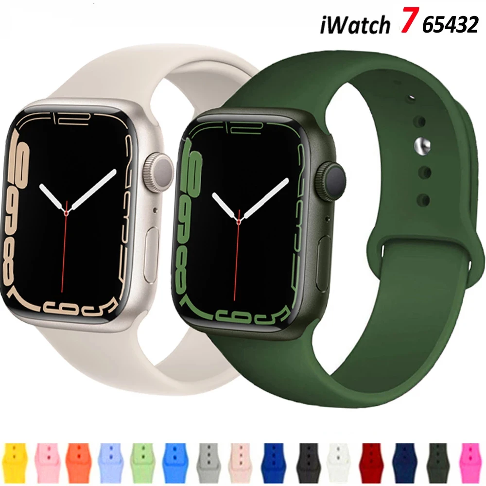 

Strap for Apple Watch band 44mm 40mm 45mm 41mm 38mm 42mm smart bracelets correa watchband on iWatch band for Series 7 6 5 4 3 2