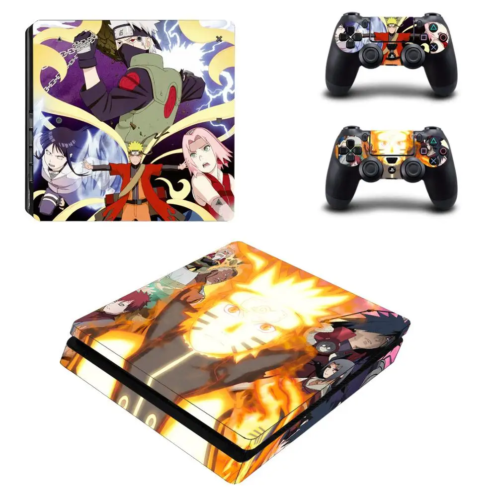 Наклейка для консоли и контроллера PS4 Slim Виниловая наклейка в стиле аниме Naruo