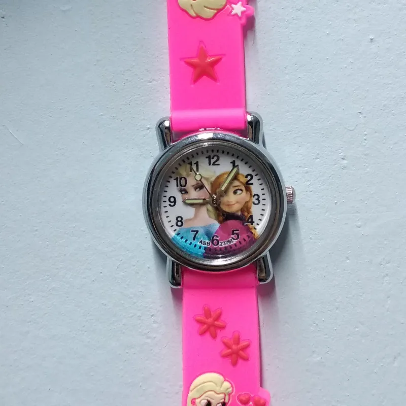Новые 3D аниме мультфильм Силиконовые Барби принцесса детские часы модные
