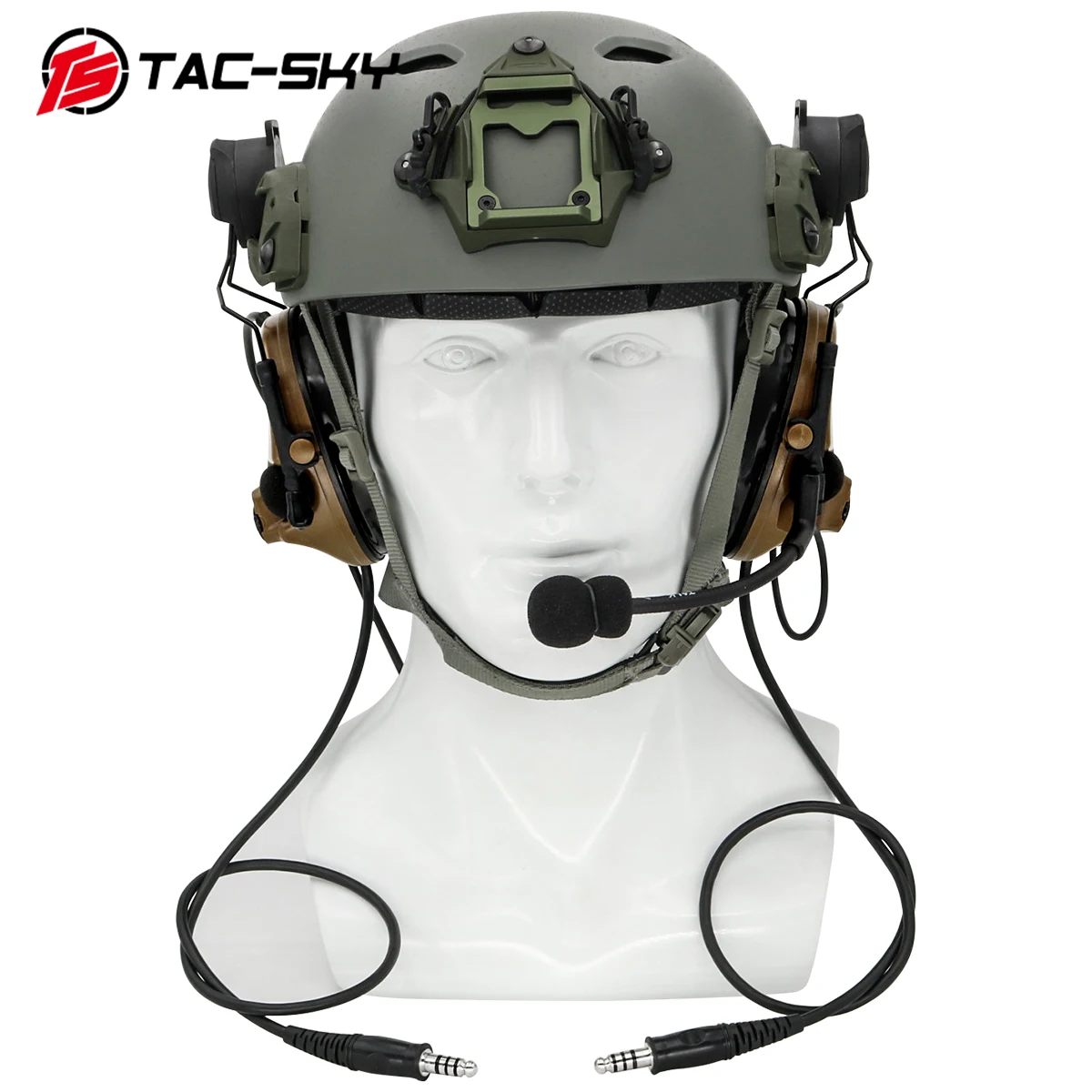 TAC-SKY COMTAC III двойная версия шлема кронштейн силиконовые наушники шумоподавление пикап Тактическая Военная гарнитура CB