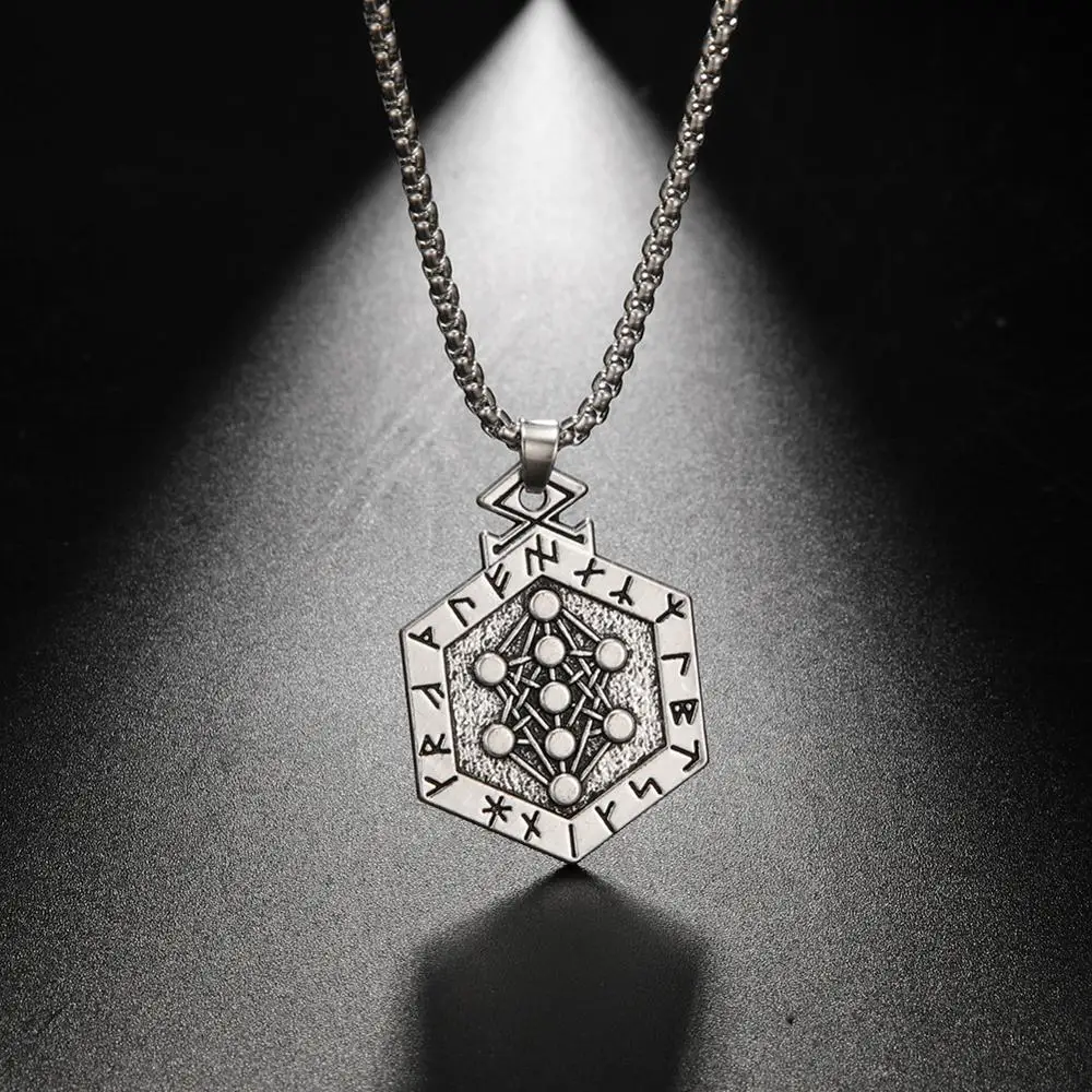 Fishhook Руны талисман Yggdrasil Древо жизни кулон винтажная Регулируемая цепочка