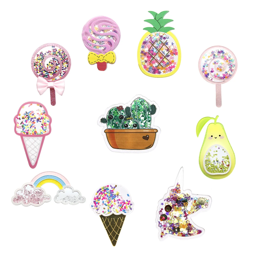 10 шт./компл. смешанный шейкер прозрачный пластиковый с блестками сделай сам