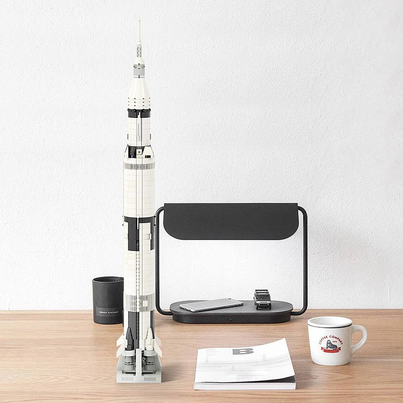 Кронштейн MOC для 21039 05007 75105 Saturn V запускаемая платформа стенд строительные блоки
